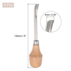 4pcs 9mm Tip 5  Length Carbon Steel Curved Half-round Wood Carving Chisels