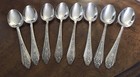 Rogers   Bro Modern Rose International Silver Plate 8 Oval Soup Spoons