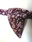 New Handmade Vintage Style Bow Tie 70 s Floral Burgundy Wedding Prom Gift 4 Him