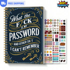 1pc Password Book English Address Book Phone Book Multi-use Hardbound Notebook