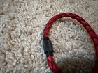 Polo Ralph Lauren Classic Red Black Leather Braided Bracelet Wrist Strap 1967 Rl