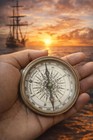 Lots Vintage Brass 100-year Calendar Compass 12 Pcs    pocket Sundial Compass Gift