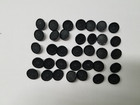 Lot Of 53 Vintage Sewing Buttons Black Plastic 1 2  And 3 8  Shank 3968