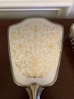 Dresser Vanity Set Handheld Ornate Gold Colored Hairbrush And Mirror Set Vintage