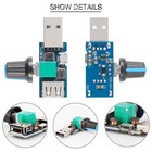 5pcs Usb Fan Speed Controller Dc 5v Mini Usb Fan Stepless Governor Dc 4 12v To