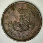 1852 Bank Of Upper Canada Copper One Penny Bank Token You Grade Anchor Horse 