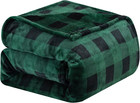 Velvet Touch Ultra Plush Christmas Holiday Buffalo Plaid Fleece Throw blanket