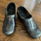 Dansko Professional Leather Clogs Black blue Comfort Shoes Size 39 Women   s