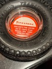 Firestone Transteel Radial Xr4 Tire Ashtray Clear Glass W dealer Wooster Ohio