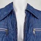 Vintage 1970s Sears Men s Blue Nylon Zip-pocket Insulated Jacket  medium 