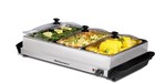 Buffet Server With Clear Lids   Temp Control - 3 Trays  Perfect For Holidays