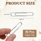 50 Pcs Pin Shape Paper Clip   2 X 0 4  Large Pin Paper Clip  Silver