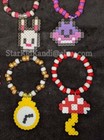 New 6 Alice Wonderland Kandi Bracelets Hatter Teacup Mushroom Edm Edc Free Ship