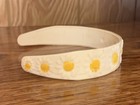 Girl   s Size Daisy White   Yellow Plastic Headband Hair Accessory Vintage 1980   s