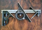 Starrett Combination Square W no  492 Protractor center Finder no  4 12  Rule 