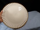 Fenton Milk Glass Gold Crest Footed Cake Stand