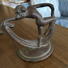 Pair Of Vintage 1920s Art Deco Patinated Bronze Scarf Dancer Figural Bookends