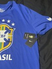 Nike Brazil Cbf Soccer T-shirt Blue Size Xl The Nike Tee