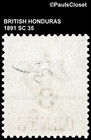 British Honduras 1891 Sc 35 Queen Victoria 5c Op On 3c On 3p Brown Mnh Og F vf