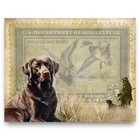 Vintage Duck Stamp Art Print 11x14 Black Lab Duck Hunting Art Cabin Wall Decor