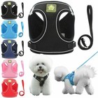 Mesh Padded Soft Puppy Pet Dog Harness Breathable Comfortable Vest Chest Leash