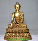 8 2   Old Tibet Pure Bronze Gold Shakyamuni Sakyamuni Amitabha Buddha Statue