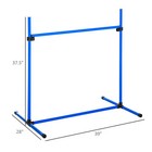New Canine Agility Set Dog Jumping Training Obstacles Course Free Standing Blue