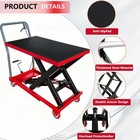 32  Hydraulic Lift Table Cart 1100lbs Capacity  Manual Single Scissor Lift Table