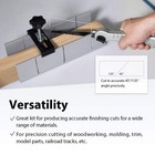 Firstinfo H5441 Metal Aluminum Miter Box 9 8 Inch Mitre Full Size  Silver