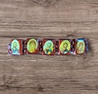 Stretch Catholic Christian Wood   Metal Bracelet Lot Of 3 Icons Jesus Mary More 