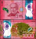 Costa Rica 1000 Colones  2019  P-280  Unc  Polymer X 100 Pcs Bundle Pack