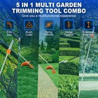 52cc 5-in-1 Hedge Trimmer Chainsaw Petrol Brush Cutter Saw Garden Multi Tools