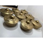 Vintage Brass Kulintang Gongs Set Of 8 Etched Gamelan Percussion 6 Inch