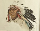 James Bama Native American Crow Indian Chief Signed   Numbered 364 1000 Litho