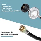 3 5 6 12ft Propane Gas Pit Grill Hose And Regulator For Lp Bbq Grill 3 8  Female