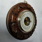 Large Antique French Barometer  Carved Wood