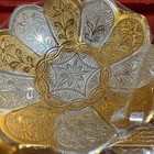 Luxury Gold   Silver Engraved Bowl Set - Decorative Gift Box