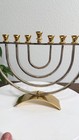 Korem Original 24kt Gold And Silver-plated Menorah  Vintage