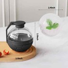 Large Ice Ball Maker Mold For Whiskey - 2 4 sphere Set Of 4 Big Round Cube Molds
