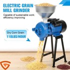 3000w 110v Electric Grain Grinder Corn Wheat Flour Cereal Mill Wet   Dry New