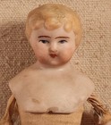 Antique Miniature Bisque Head Dollhouse Lady Doll  Needs Arms