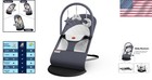 Infant Rocker Chair Grey 0-18  3-in-1 Bounce   Swing Astm Certified