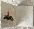 Unused Christmas Santa Here I Am Again Candle Vtg Greeting Card 1940s 1950s