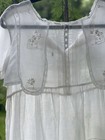 Antique White Sheer Cotton Midi Dress 1920-1930  