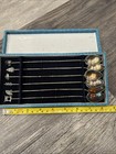 Vtg Asian Sterling Silver Iced Tea Spoons Set Of  6 
