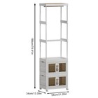 Portable Closet With Haging Rod   Cabinet Large Capacity For Bedroom Living Room