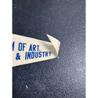 Vintage Museum Of Art Science   Industry Felt Pennant Blue White Souvenir