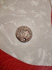 1848 Braided Hair Large Cent  Holed For Necklace  Antique Coin  Nice Patina 