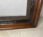 Antique Vtg Art Deco Wood Deep Picture Frame Carved Vine 17   x15    Fits 10   x12   