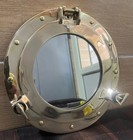 Nautical 9 Inch Brass Wall Porthole Ship Window Mirror Inspired Boat Porthole